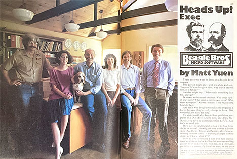 Image of the Beagle Bros staff from a 1983 article in SoftTalk magazine