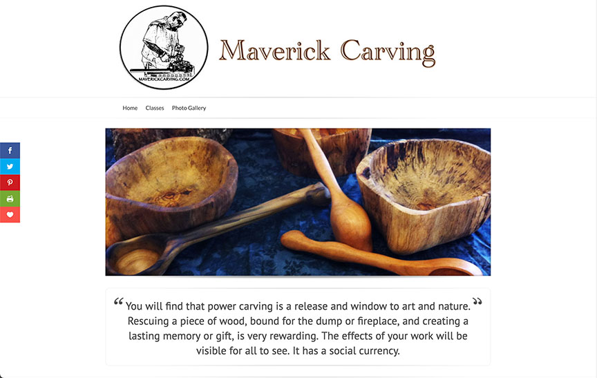 Maverick Carving - Power Carving website image